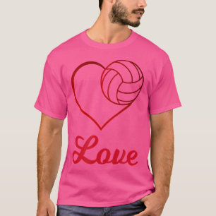 Camiseta El día de San Valentín Para Los Amantes Del Voleib