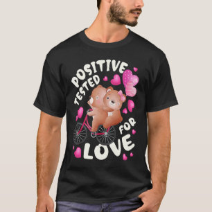 Camiseta El día de San Valentín para parejas osos con bicic