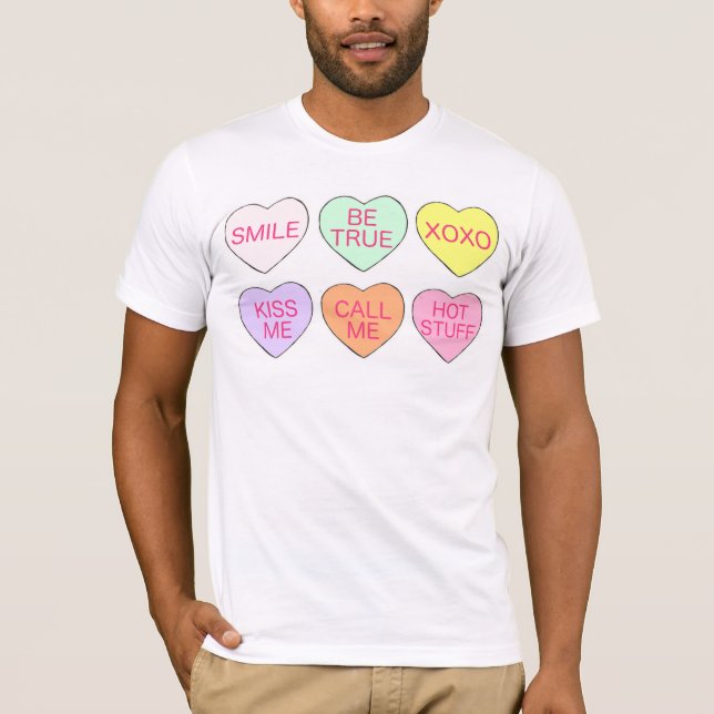 Camiseta El día de San Valentín Pastel Candy Conversation H (Anverso)
