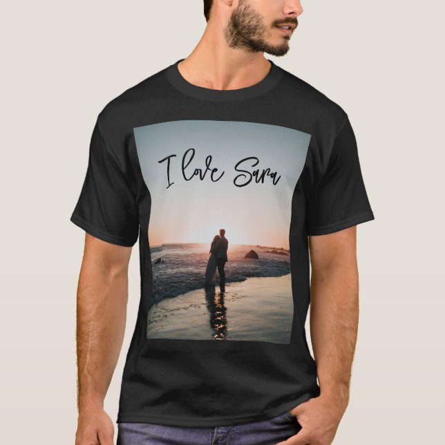 Camiseta El día de San Valentín personalizó tu foto (Anverso)