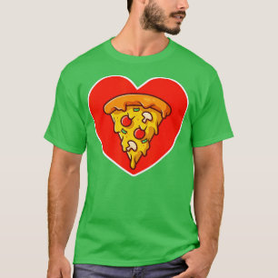 Camiseta El día de San Valentín Pizza Cardioso Tomate Queso