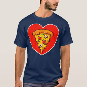 Camiseta El día de San Valentín Pizza Cardioso Tomate Queso