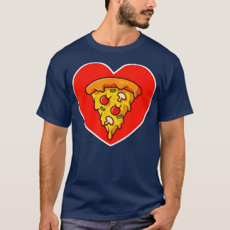 Camiseta El día de San Valentín Pizza Cardioso Tomate Queso
