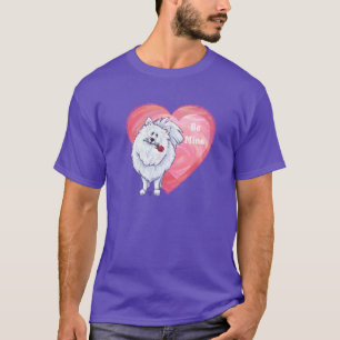 Camiseta El día de San Valentín Pomerania Blanca