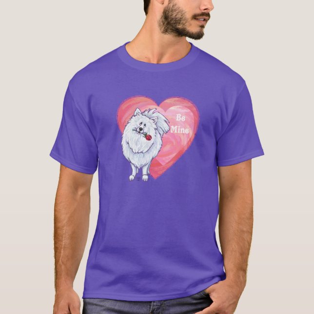 Camiseta El día de San Valentín Pomerania Blanca (Anverso)