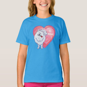 Camiseta El día de San Valentín Pomerania Blanca
