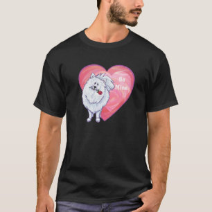 Camiseta El día de San Valentín Pomerania Blanca
