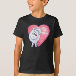Camiseta El día de San Valentín Pomerania Blanca