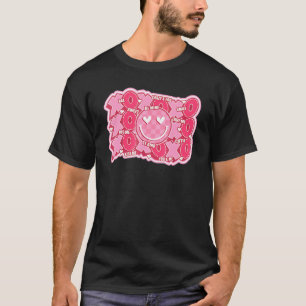 Camiseta El día de San Valentín retro abrazos besos feliz c