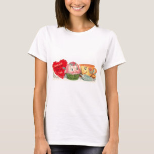 Camiseta El día de San Valentín retro de la magdalena y d