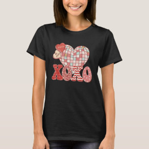 Camiseta El día de San Valentín Retro XOXO Love Disco Valen