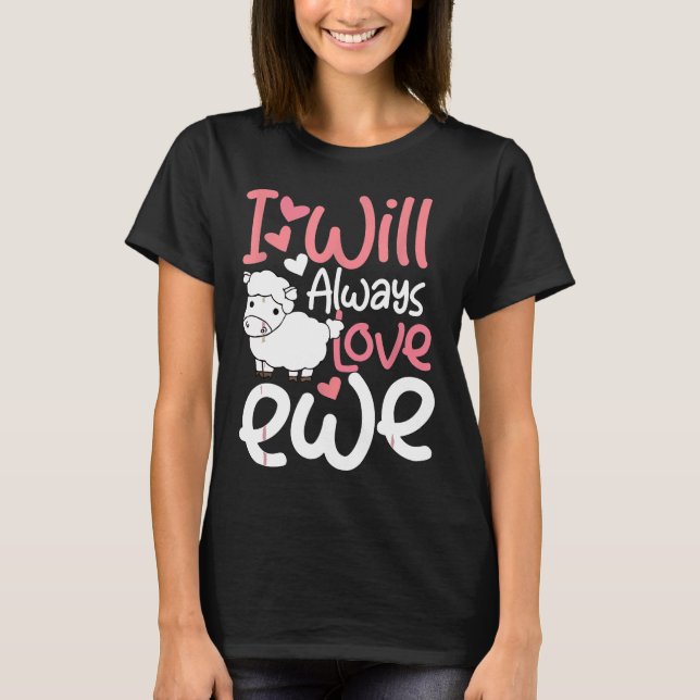 Camiseta El día de San Valentín Romantic Ewe Sheep Pun bVCF (Anverso)