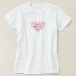 Camiseta El día de San Valentín rosa y encaje