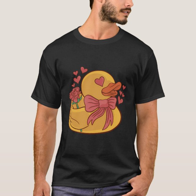 Camiseta El día de San Valentín Rubbers Ducks Imprimir Cuto (Anverso)
