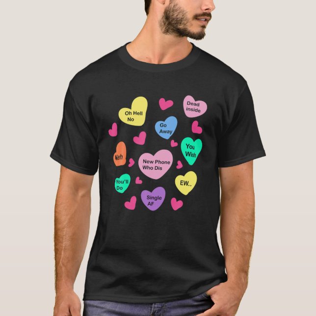 Camiseta El día de San Valentín sarcástica graciosa anti Sa (Anverso)