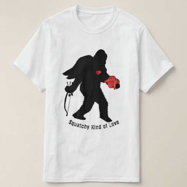Camiseta El día de San Valentín Sasquatch (Diseño del anverso)