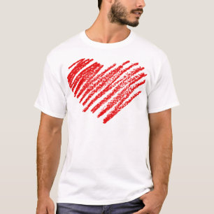 Camiseta El día de San Valentín Sketch Heart Gift Diseño pa