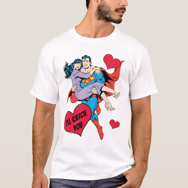 Camiseta El día de San Valentín Superman | Te atraparé (Anverso)