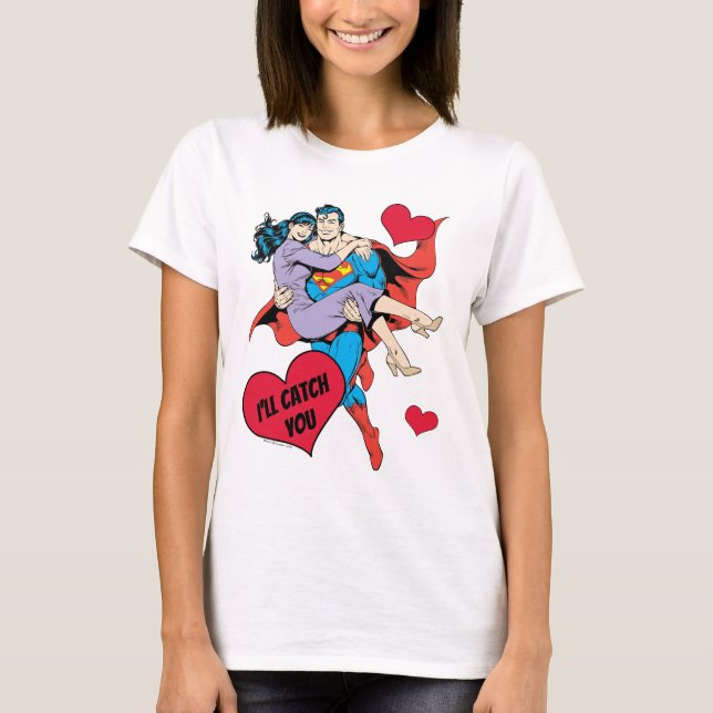 Camiseta El día de San Valentín Superman | Te atraparé (Anverso)