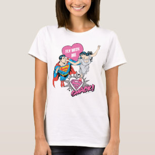 Camiseta El día de San Valentín Superman   Volar Conmigo