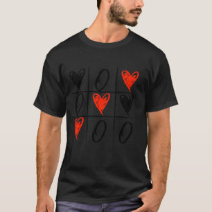 Camiseta El día de San Valentín Tic Tac Toe Heart