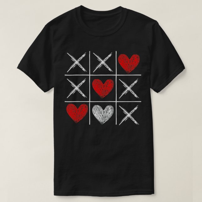 Camiseta El día de San Valentín Tic Tac Toe Valentine Funny (Diseño del anverso)