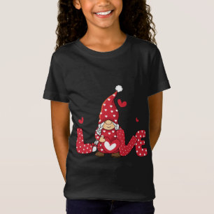 Camiseta El día de San Valentín Tres Gnomes Con Leopardo De