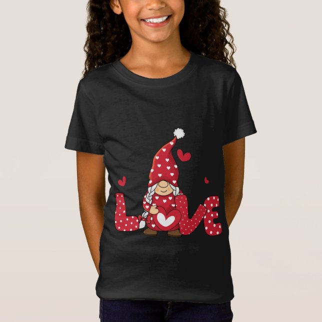Camiseta El día de San Valentín Tres Gnomes Con Leopardo De (Anverso)