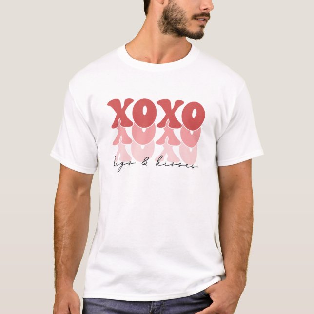 Camiseta El Día de San Valentín Xoxo Enorme Y Besos (Anverso)
