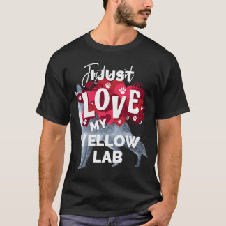 Camiseta El día de San Valentín Yellow Lab Labrador Dog Lov