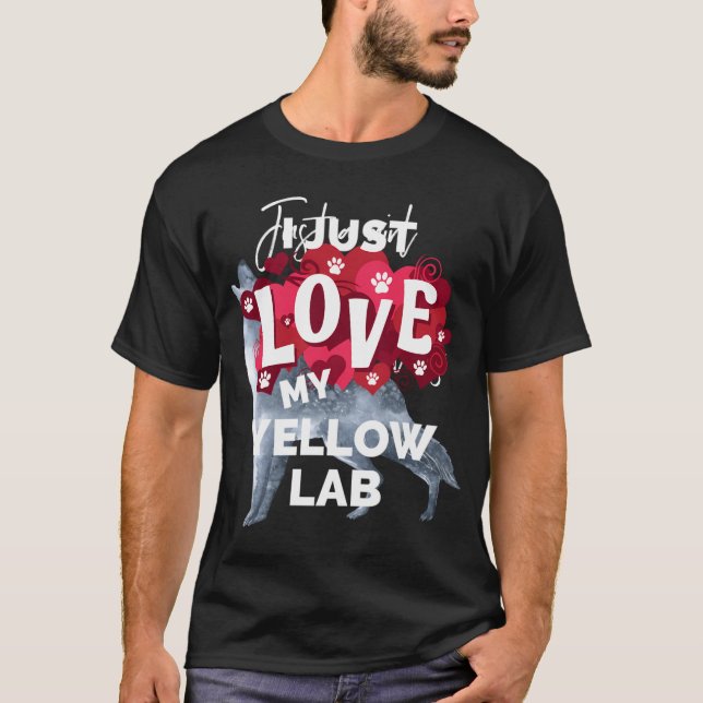 Camiseta El día de San Valentín Yellow Lab Labrador Dog Lov (Anverso)