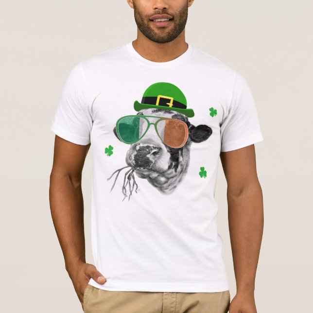 Camiseta El día de St Patrick de la vaca lechera del (Anverso)