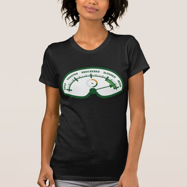 Camiseta El día de St Patrick divertido del Beber-o-Metro (Anverso)