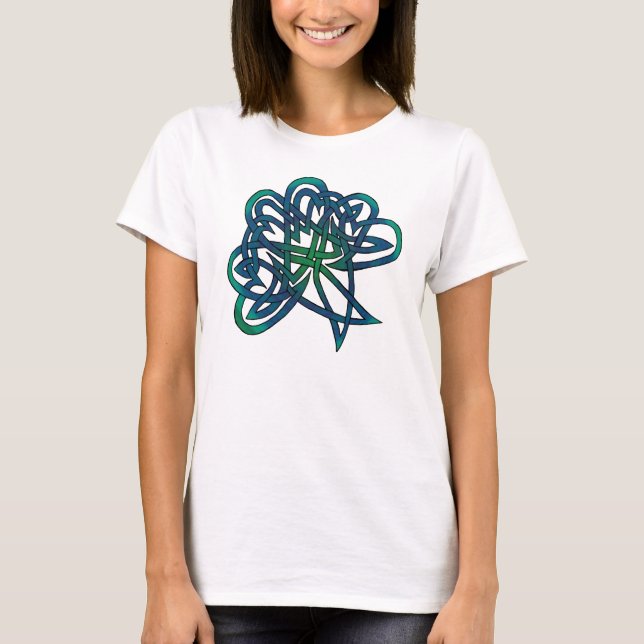 Camiseta El día de St Patrick en azul y verde (Anverso)