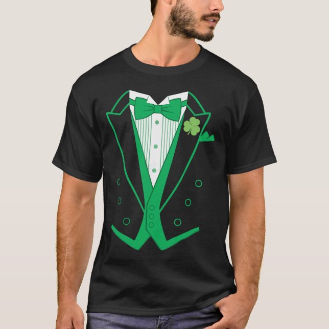 Camiseta El día de St Patrick formal irlandés del smoking (Anverso)