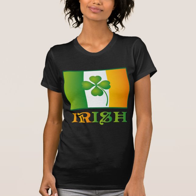 Camiseta El día de St Patrick irlandés de la bandera del (Anverso)