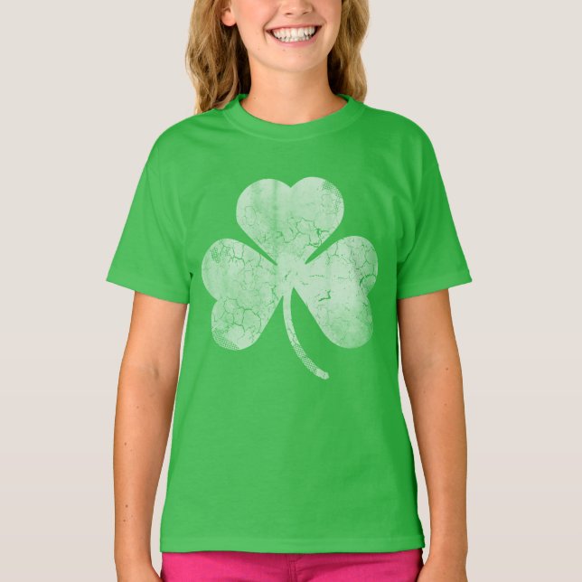 Camiseta El día de St Patrick irlandés lindo del trébol (Anverso)