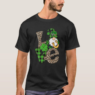 Camiseta El Día del Amor de Patrick Gnomes Leopard Plaid St