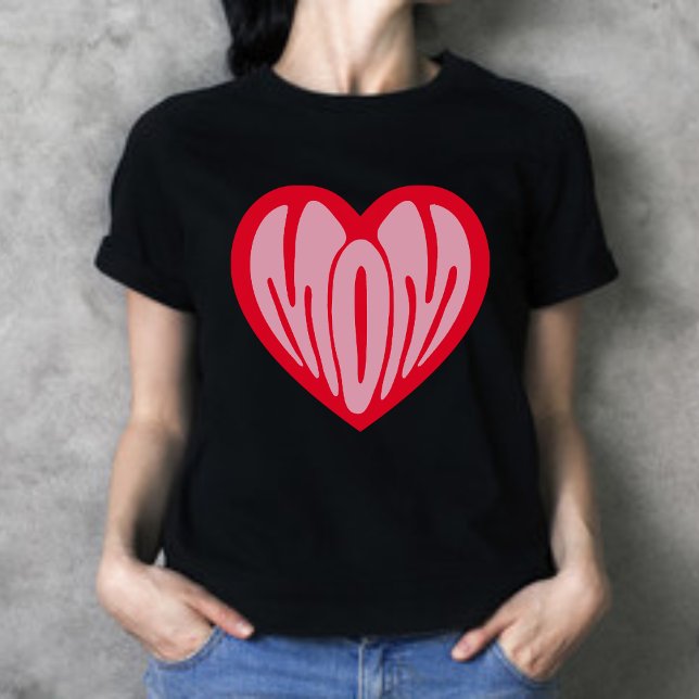 Camiseta El Día del Amor Personalizado: El Corazón de Mamá (Subido por el creador)