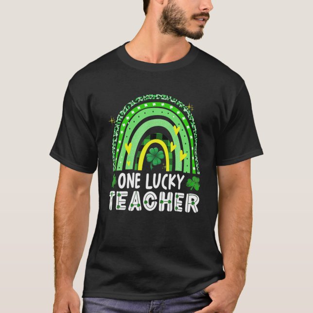 Camiseta El Día Del Arcoiris De Un Profesor Afortunado (Anverso)