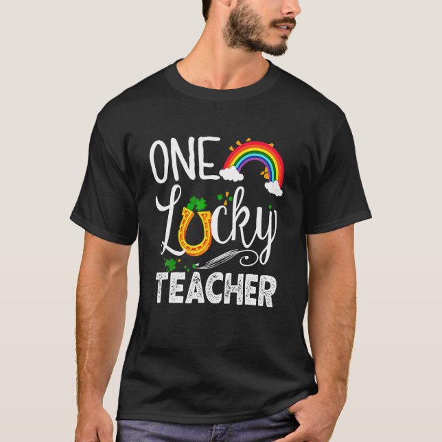 Camiseta El Día Del Arcoiris De Un Profesor Afortunado (Anverso)