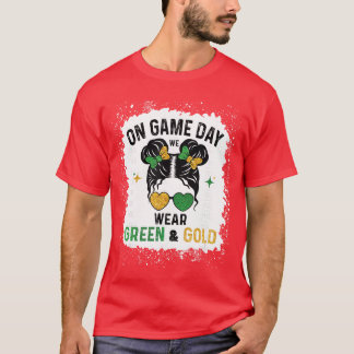 Camiseta El Día del Juego Nosotros Llevamos Verde y Dorado 