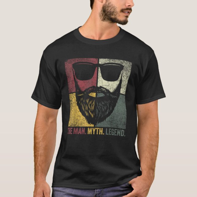 Camiseta El día del padre barba barba el hombre leyenda del (Anverso)