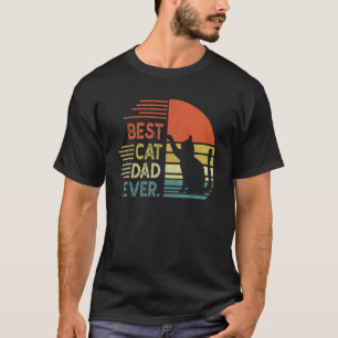 Camiseta El Día del Padre Ca Vintage mejor papá gato de la