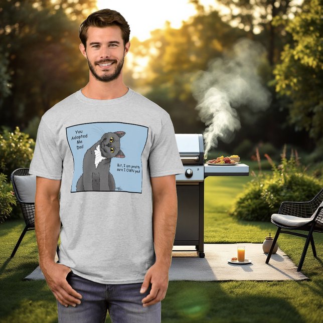Camiseta El Día del Padre de Adopción de Papá Gato (Subido por el creador)