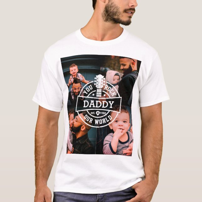 Camiseta El Día del Padre de Guay sacude nuestro Collage de (Anverso)