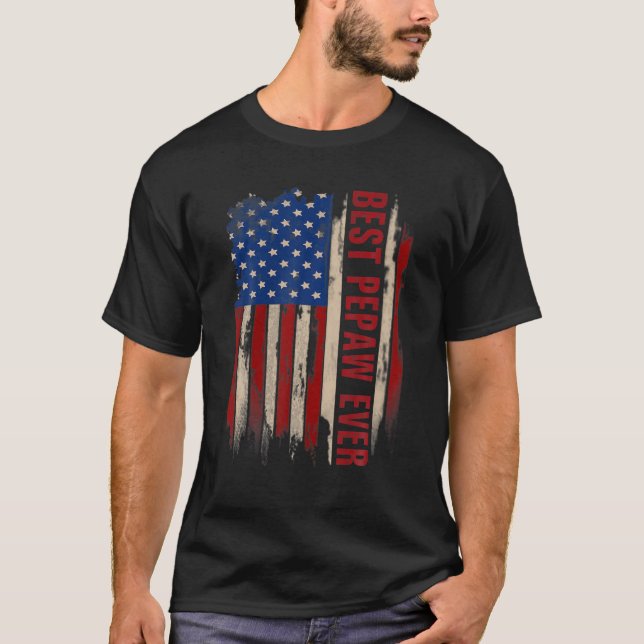 Camiseta El Día del Padre de la Bandera Americana de la Mej (Anverso)