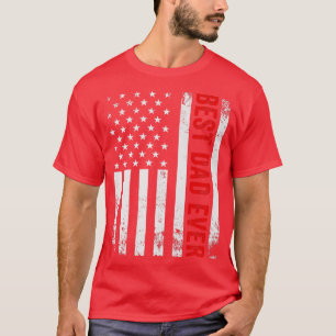 Camiseta El Día del Padre de la Bandera Americana del Mejor
