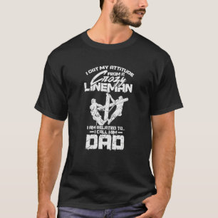 Camiseta El Día del Padre de Lineman Dad 1 está angustiado