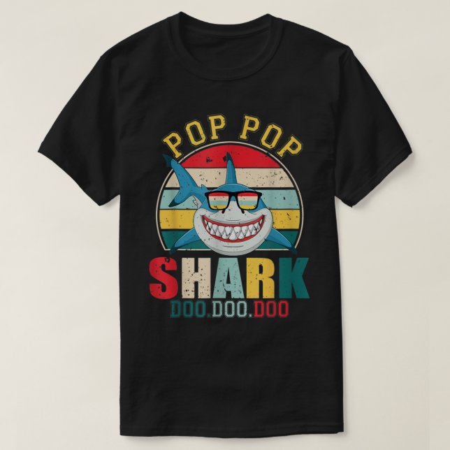 Camiseta El Día del Padre de los Camisas de Tiburón Pop par (Diseño del anverso)